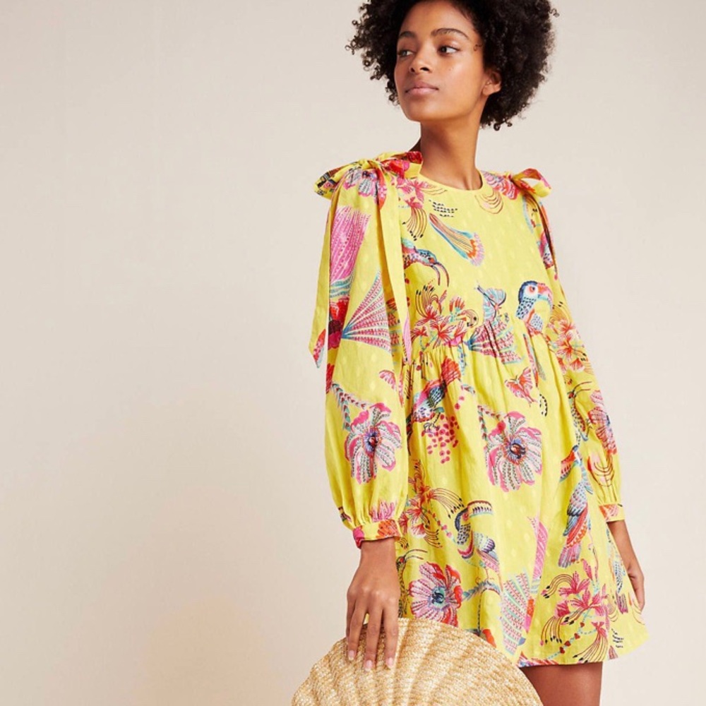 Anthropologie Birdie Shoulder-tie dress